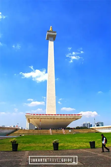 The National Monument, Monas, against a blue sky