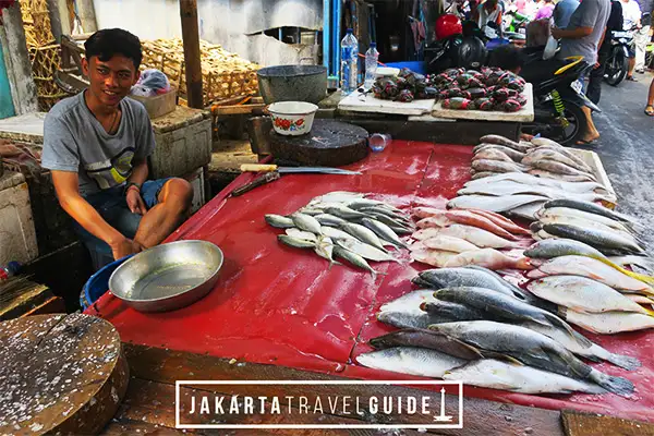 Fresh fish on sale at Petak Sembilan market in Chinatown